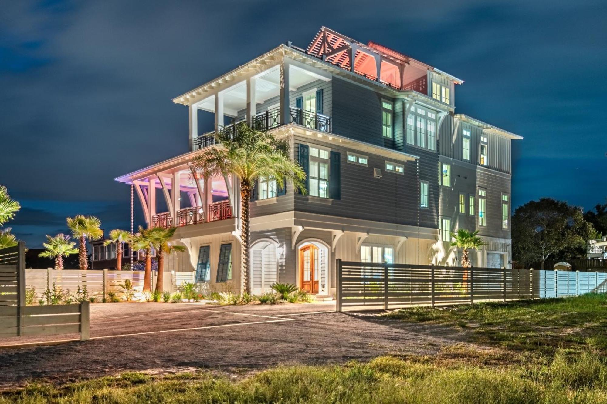 Rooftop Deck Gulf View Pool Firepit Walk To Beach Rosemary Beach Villa Inlet Beach Exterior photo