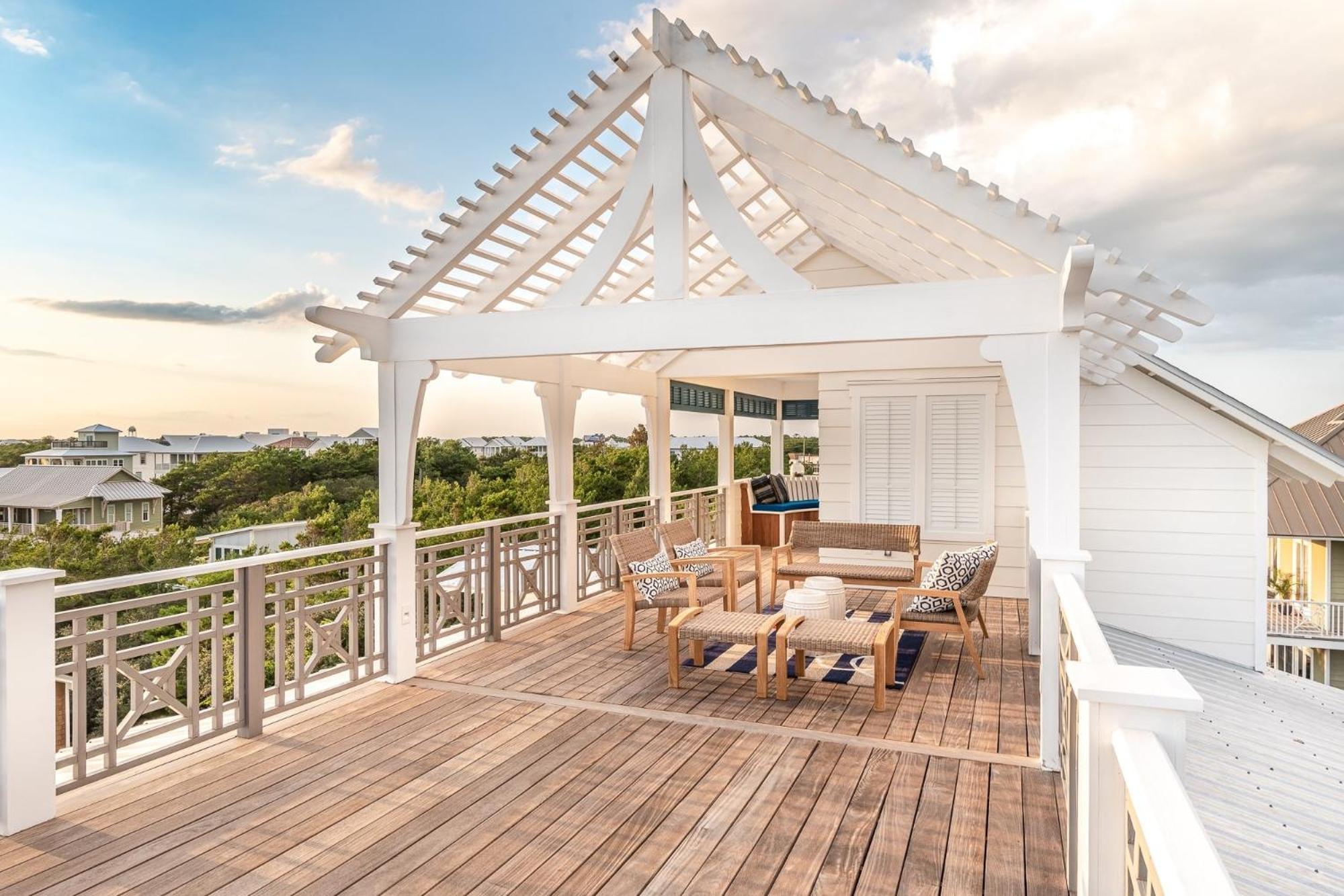 Rooftop Deck Gulf View Pool Firepit Walk To Beach Rosemary Beach Villa Inlet Beach Exterior photo