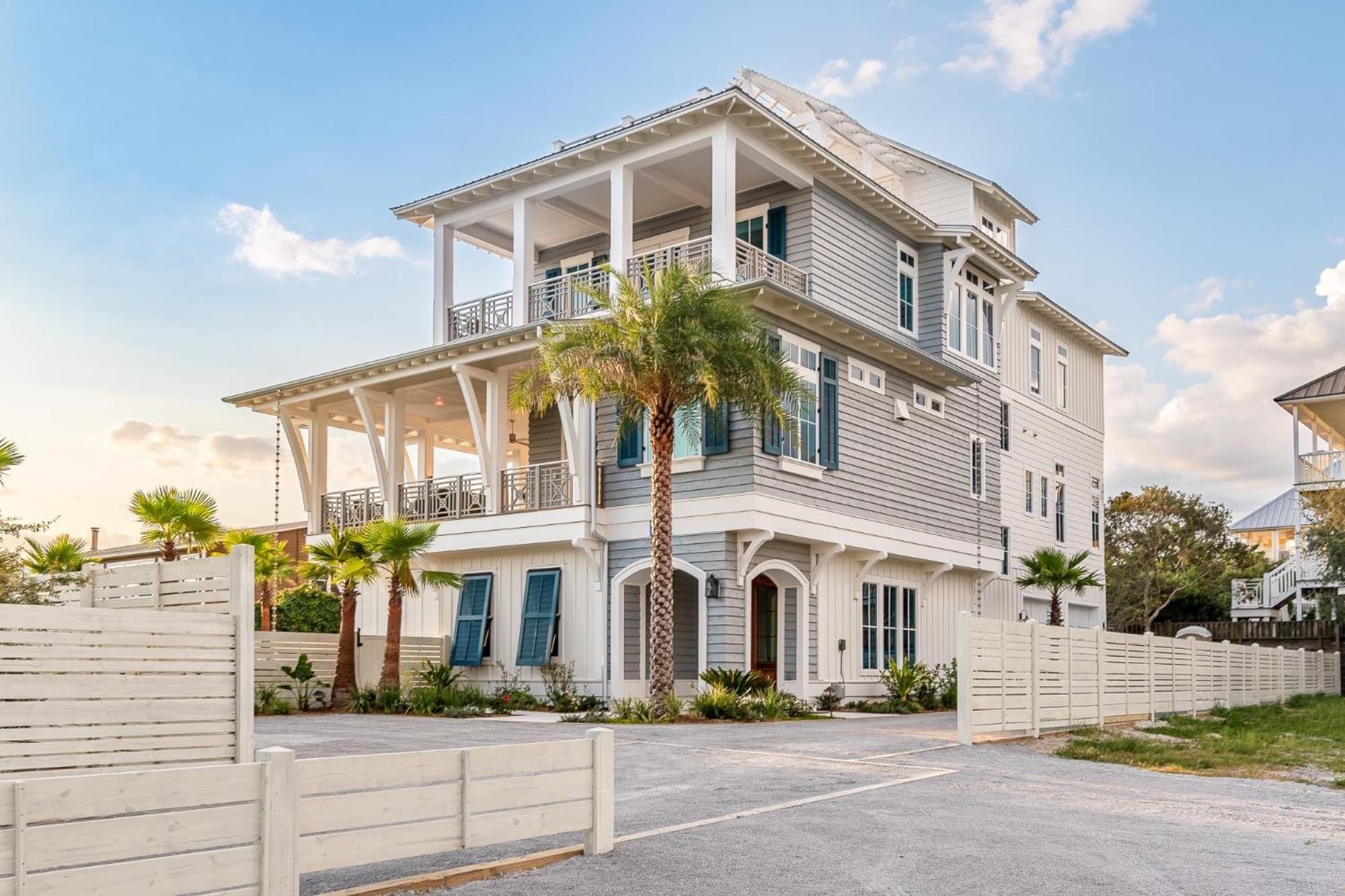 Rooftop Deck Gulf View Pool Firepit Walk To Beach Rosemary Beach Villa Inlet Beach Exterior photo