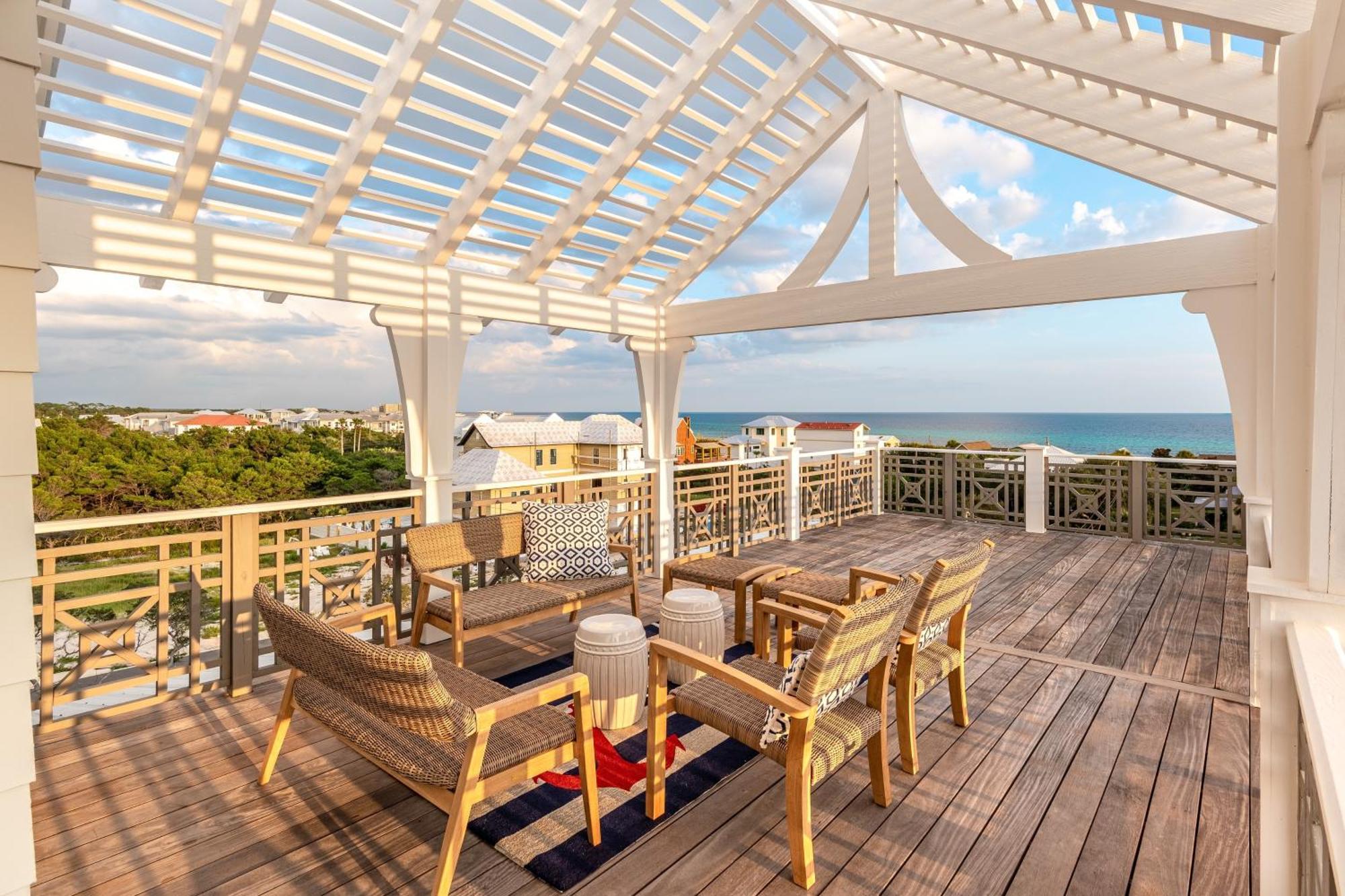 Rooftop Deck Gulf View Pool Firepit Walk To Beach Rosemary Beach Villa Inlet Beach Exterior photo